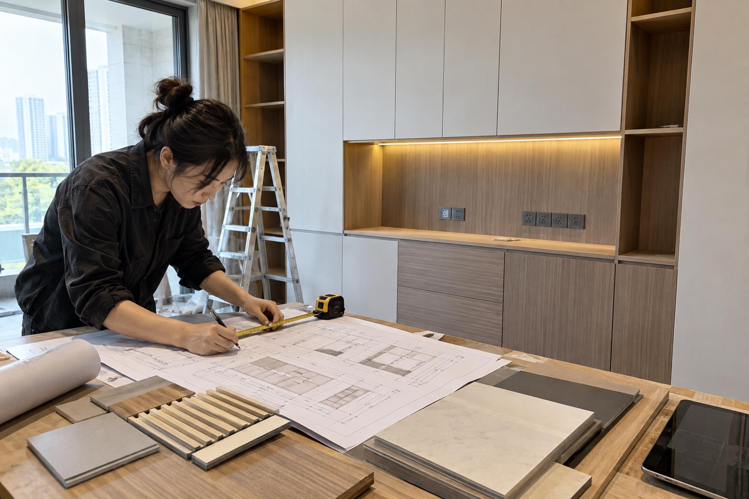 家具定制量尺概念示意图,非实景案例