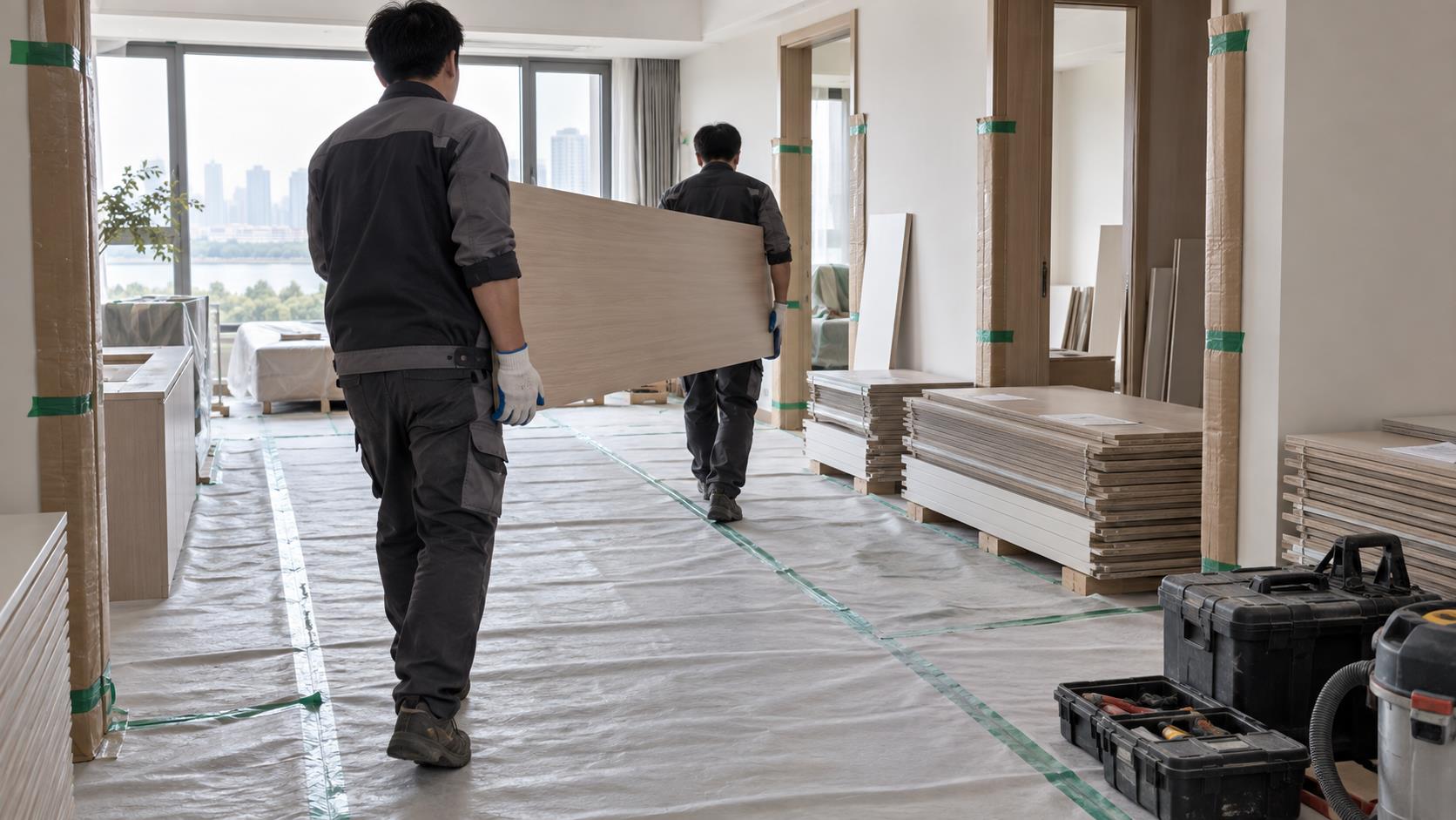 南京定制家具安装当天怎样保护现场,概念示意图